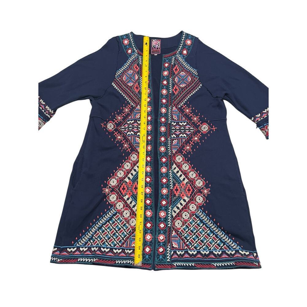 Johnny Was JWLA Women’s Lorne Raw Seam Embroidered Wrap Cardigan / Sweater - M - Picture 6 of 8